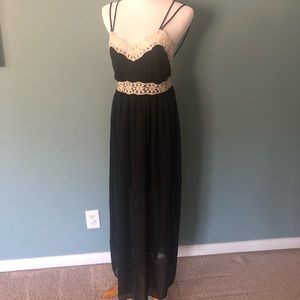 Lace, chiffon Altar’d State maxi sun dress medium